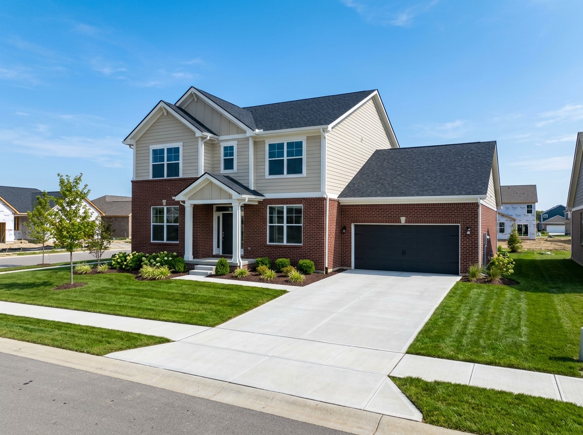 New construction home exterior built by a home builder in Graysville, AL